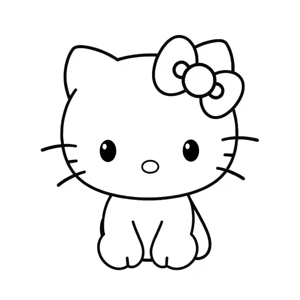 Hello Kitty Coloring Pages Cute