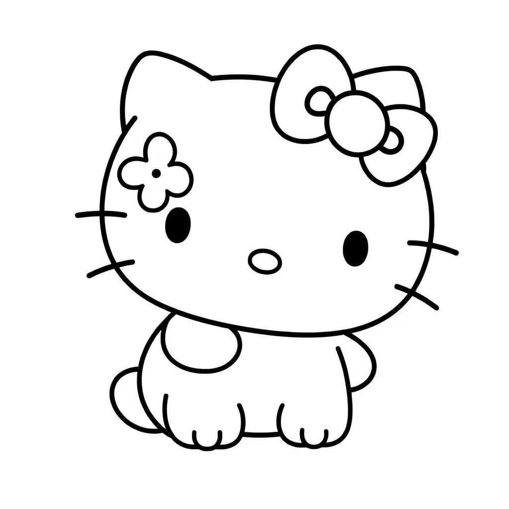 Hello Kitty Coloring Pages Emo