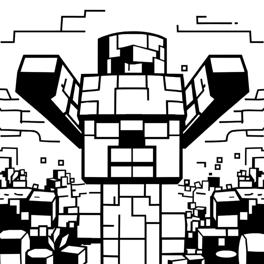 Herobrine Minecraft Coloring Pages Printable