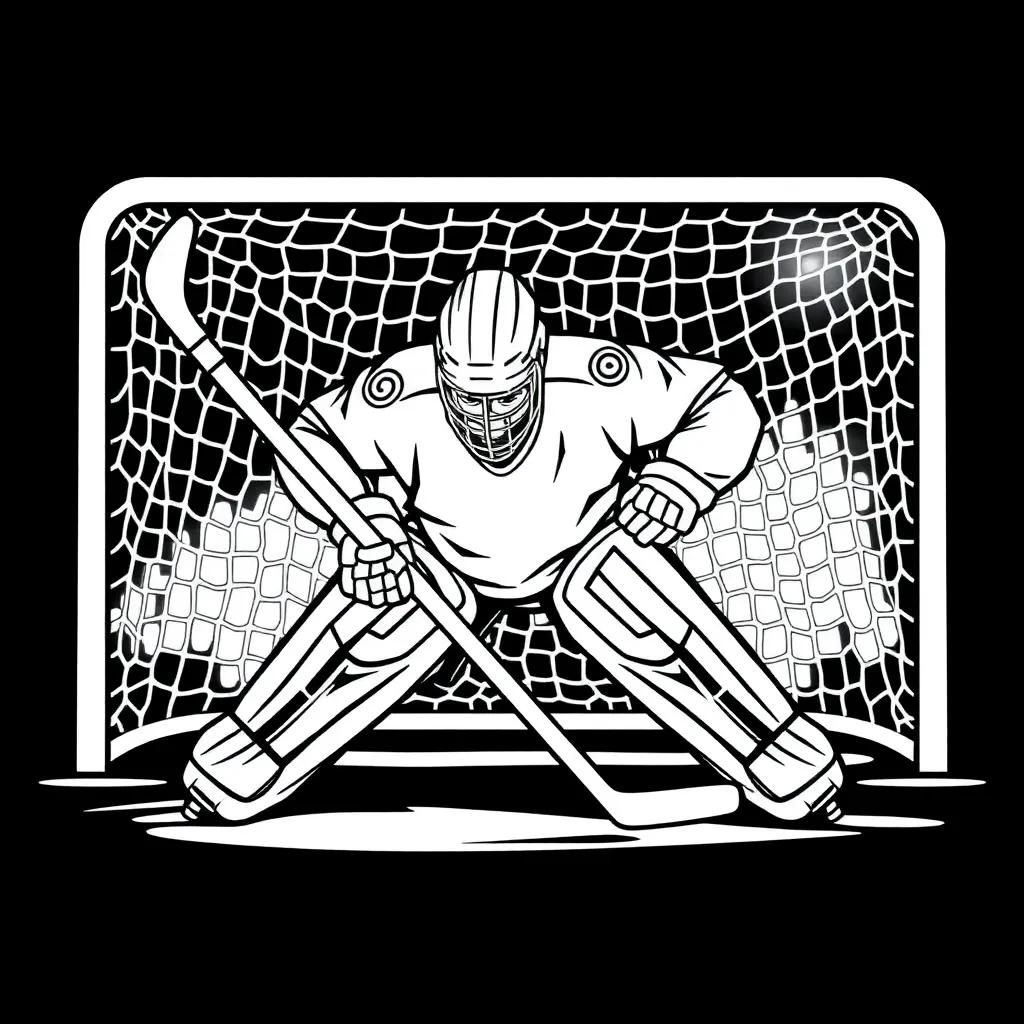 Hockey Coloring Pages Goalie