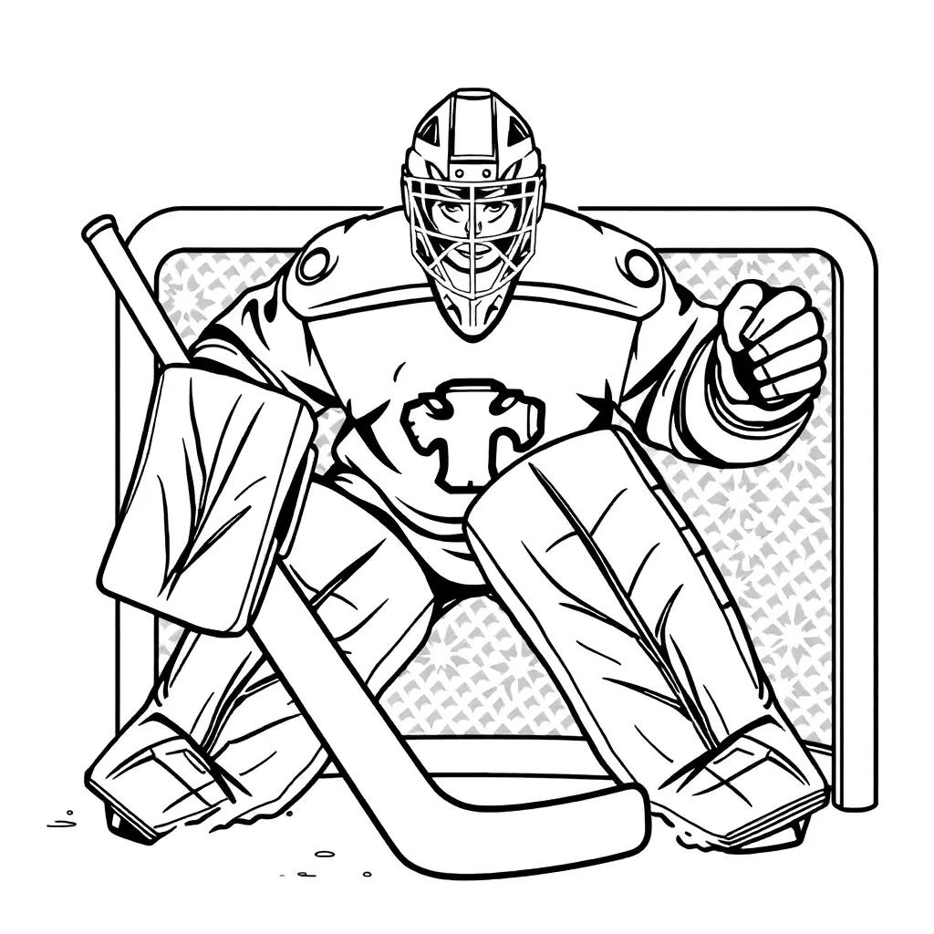 Hockey Goalie Coloring Pages