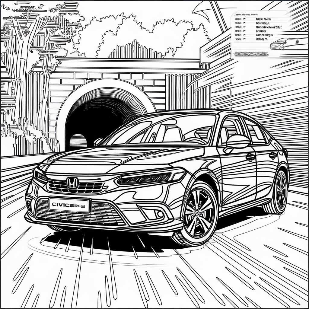 Honda Civic Coloring Pages