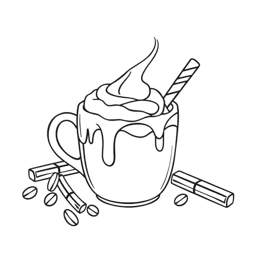 Hot Chocolate Coloring Pages