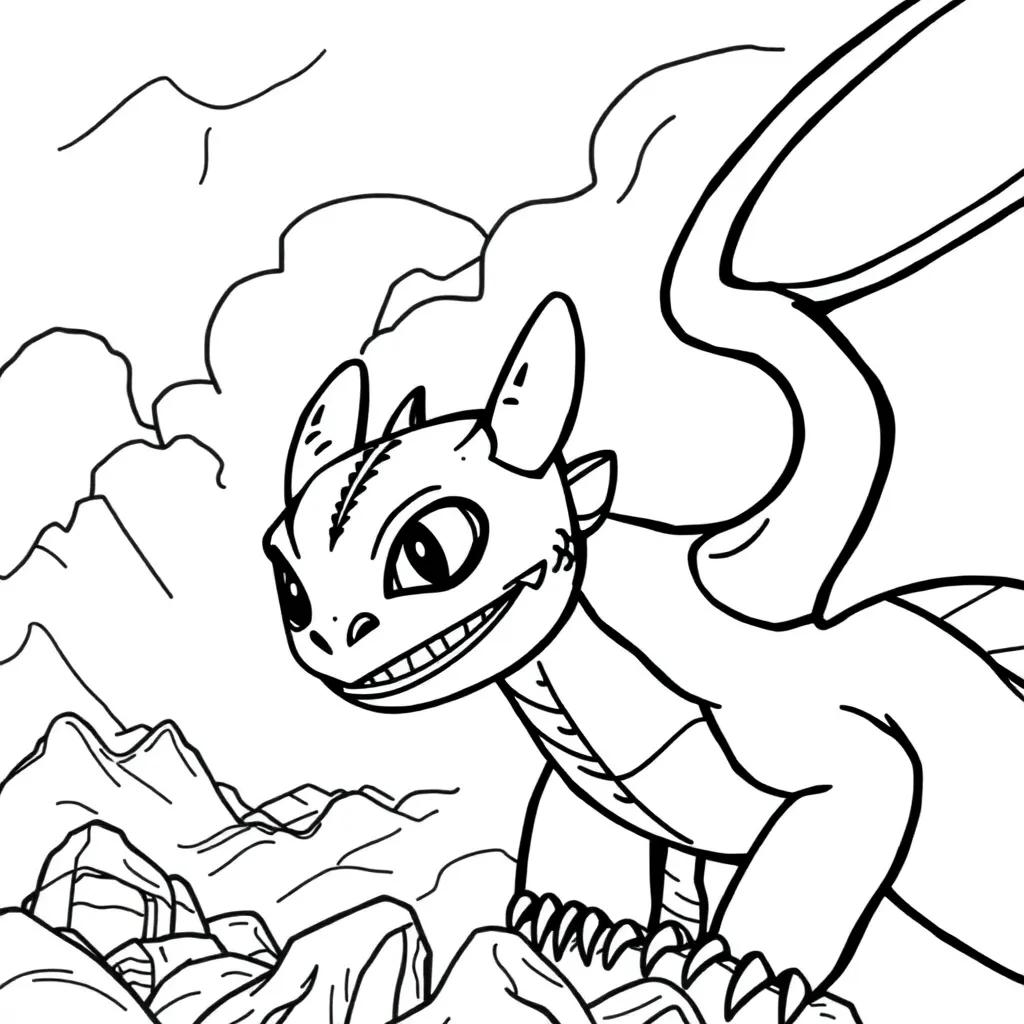 How To Train Your Dragon Toothless Coloring Pages