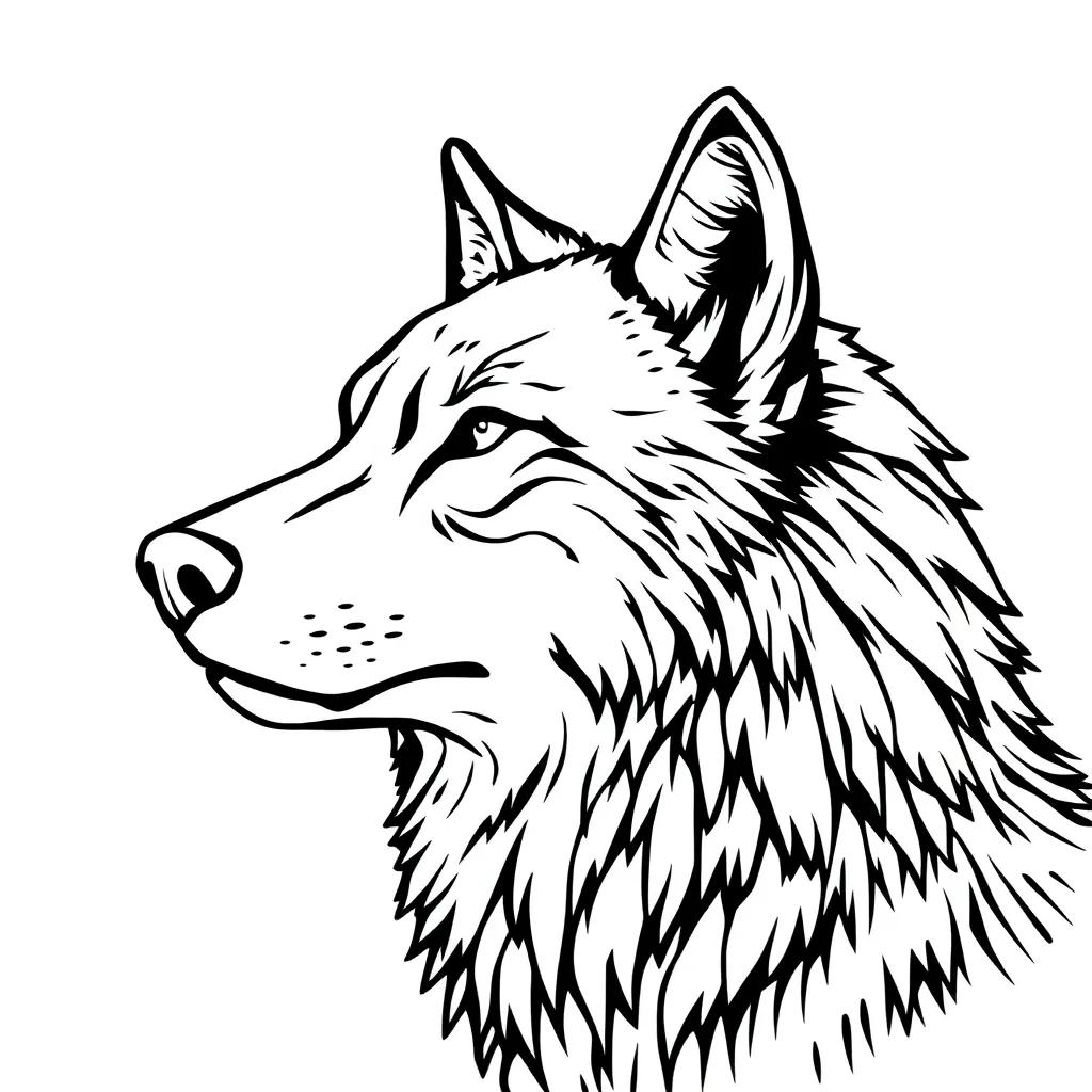 Howling Wolf Coloring Pages