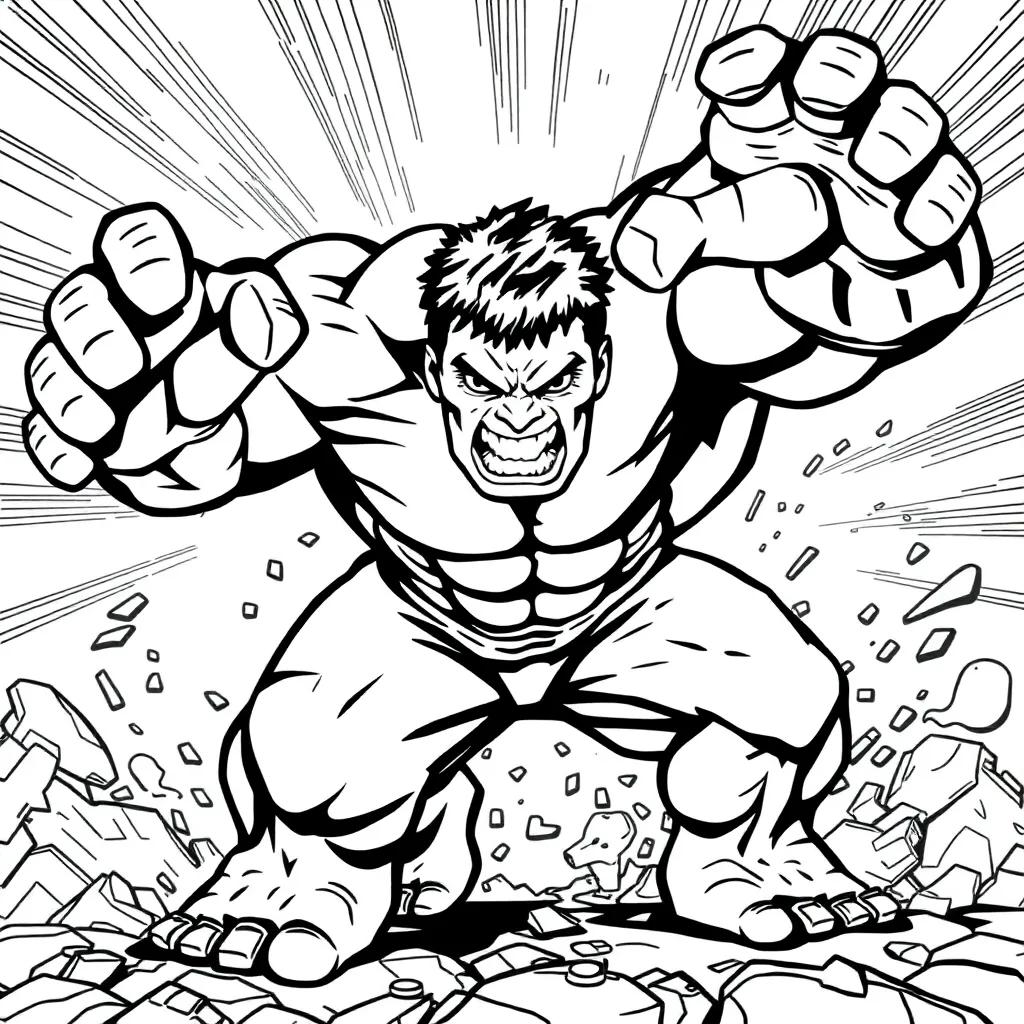 Hulk Smash Coloring Pages