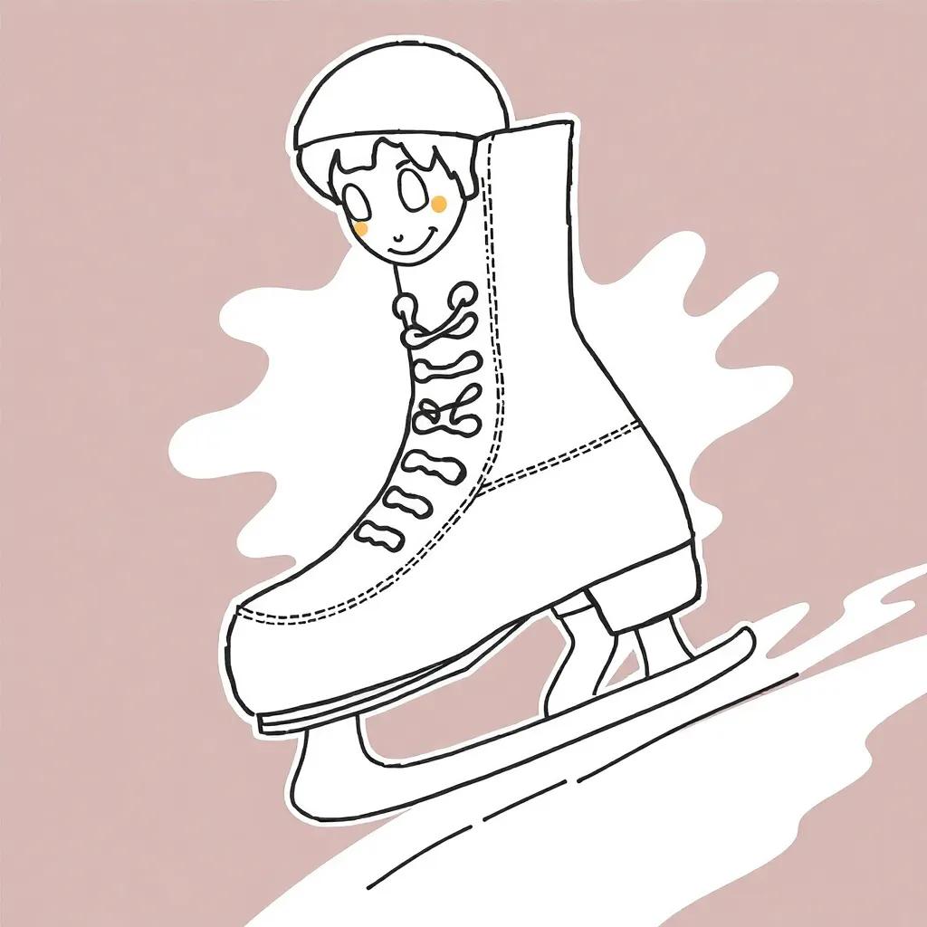 Ice Skate Coloring Page