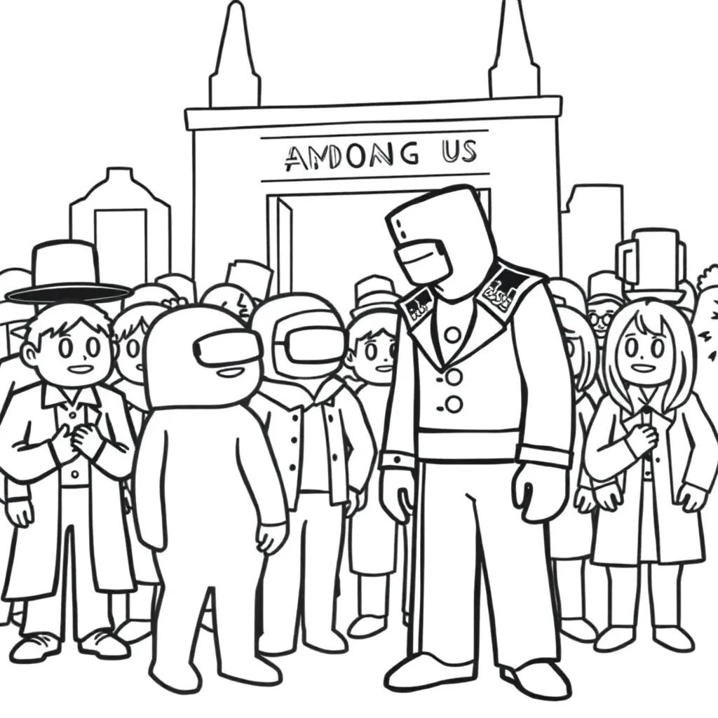 Impostor Among Us Coloring Pages