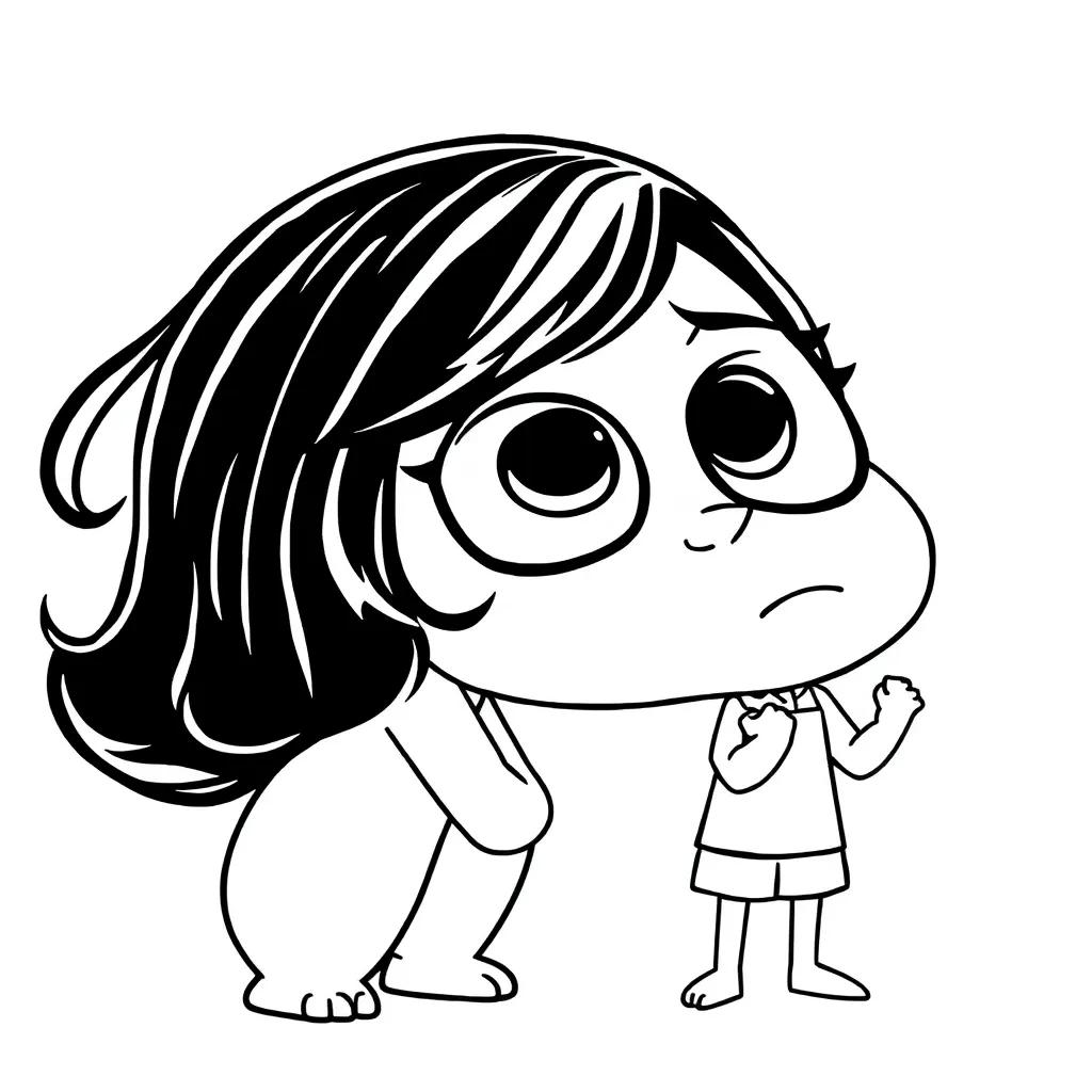 Inside Out 2 Anxiety Coloring Page