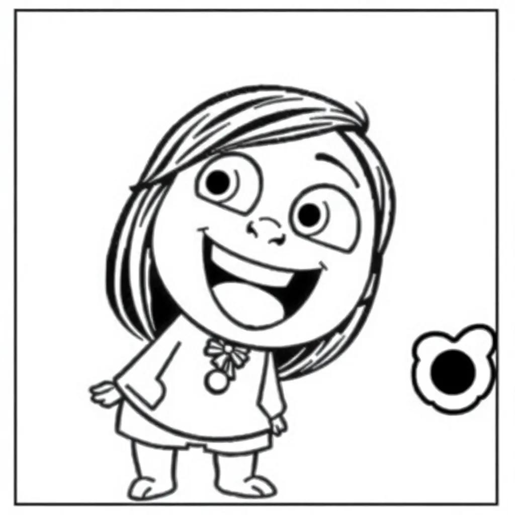 Inside Out 2 Coloring Pages Joy