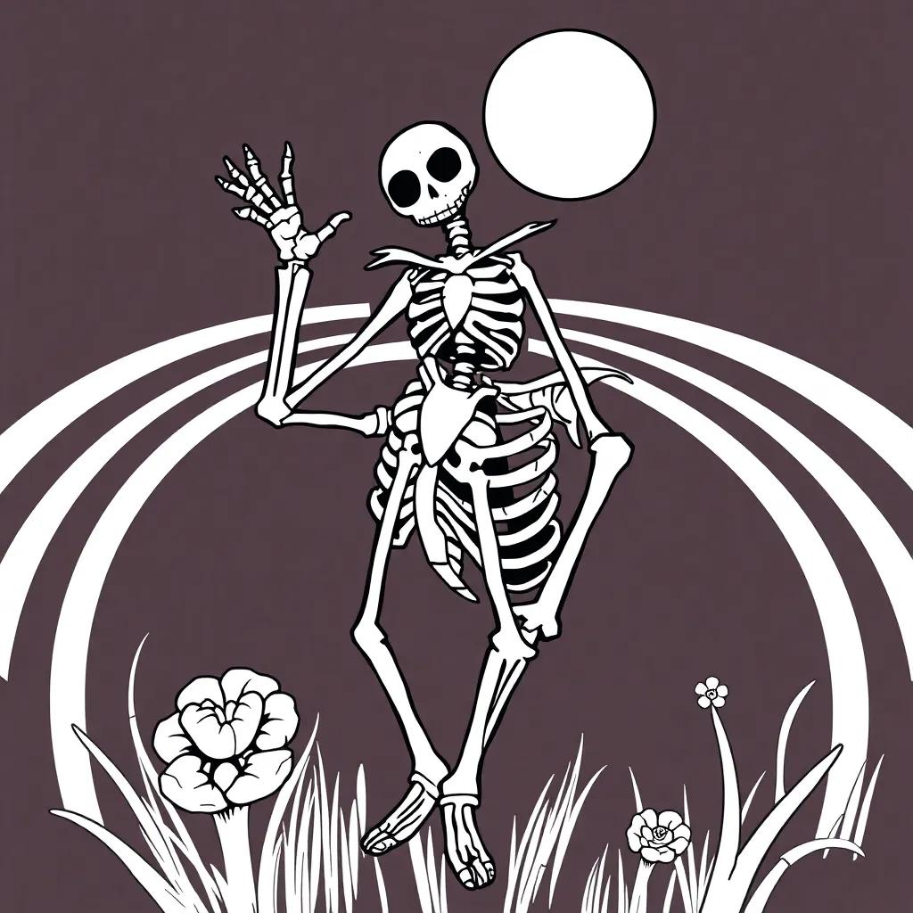 Jack Skeleton Coloring Page
