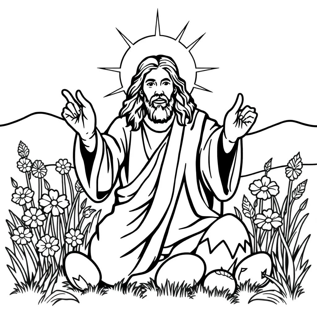 Jesus Easter Coloring Page