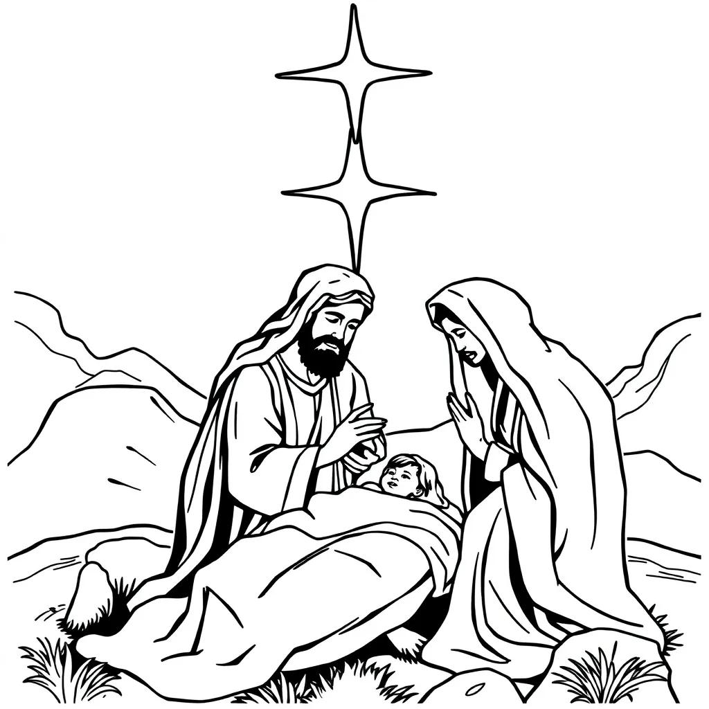 Jesus Is Born Coloring Pages