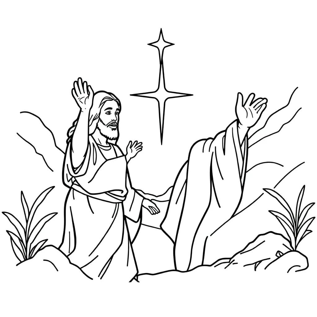 Jesus Light Of The World Coloring Page