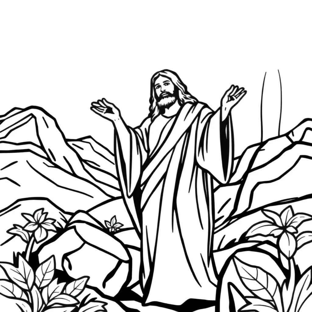 Jesus Is Alive Coloring Page