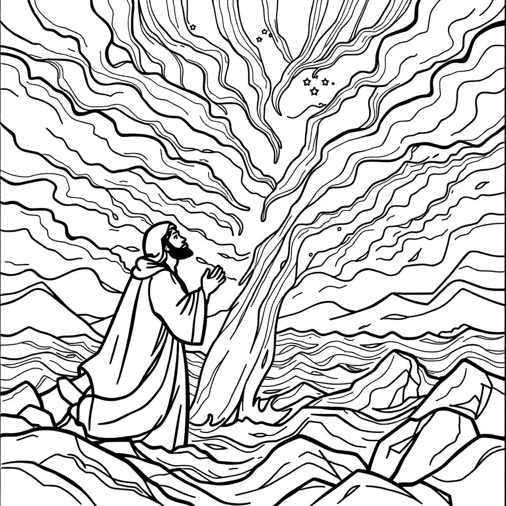 Jesus Calms Storm Coloring Page