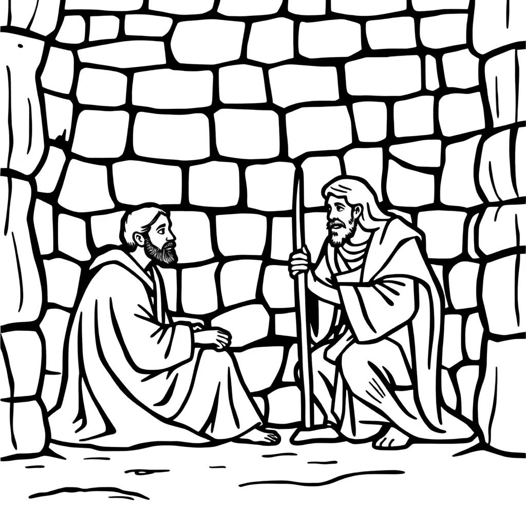 Joseph In Prison Coloring Page
