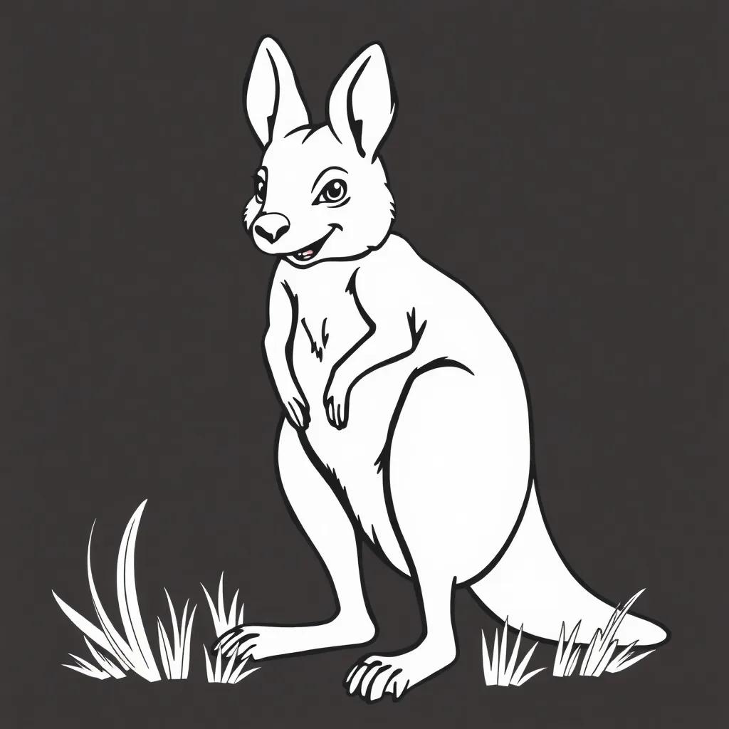 Kangaroo Printable Coloring Pages