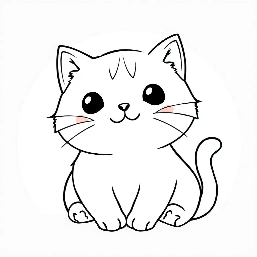 Kawaii Coloring Pages Cat