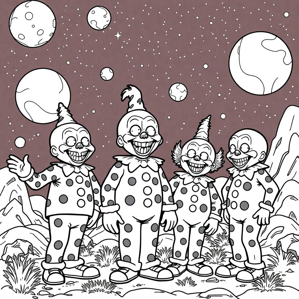 Killer Klowns From Outer Space Coloring Pages