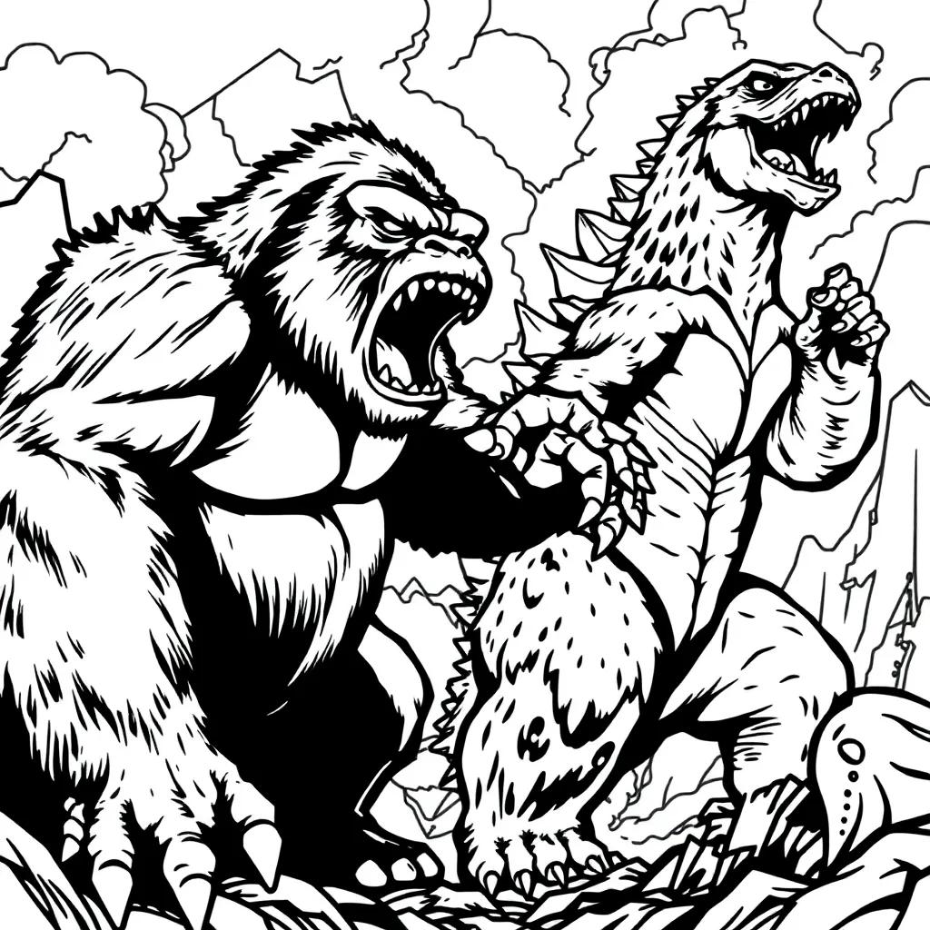 King Kong Vs Godzilla Coloring Pages