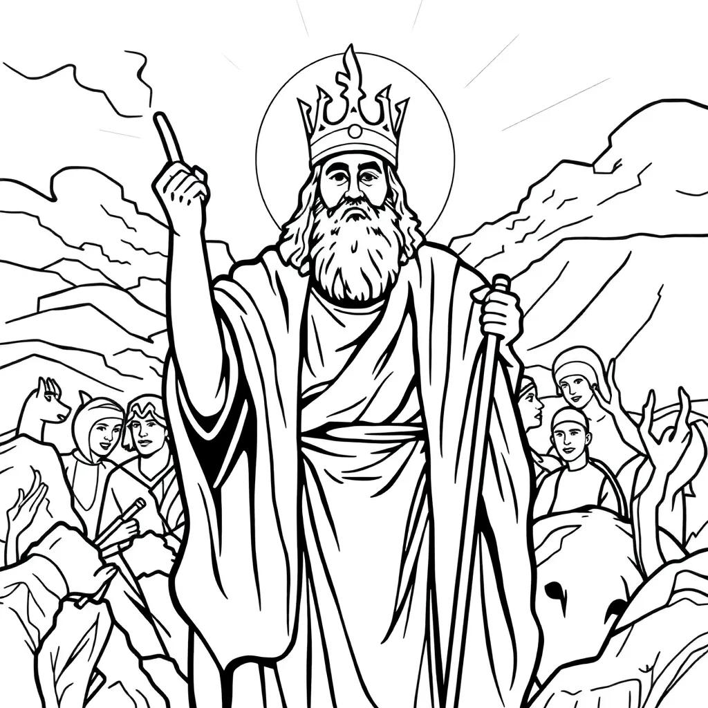 King David Coloring Page