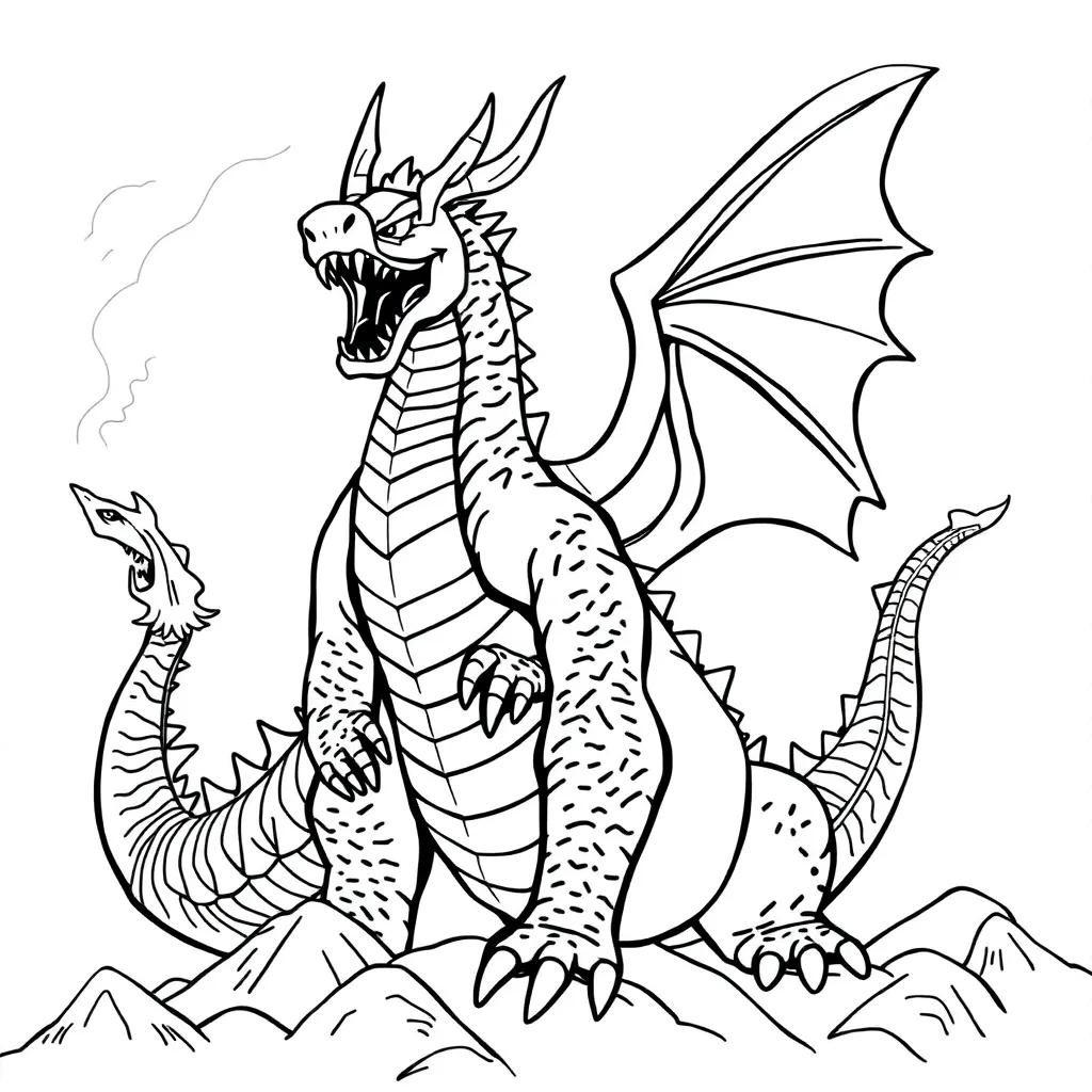 King Ghidorah Coloring Page