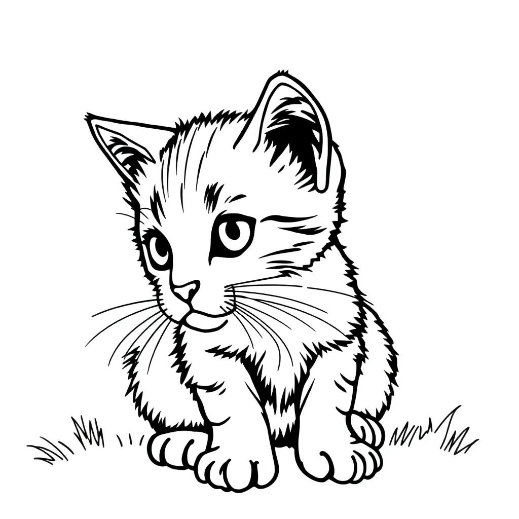 Kitten Free Printable Coloring Pages