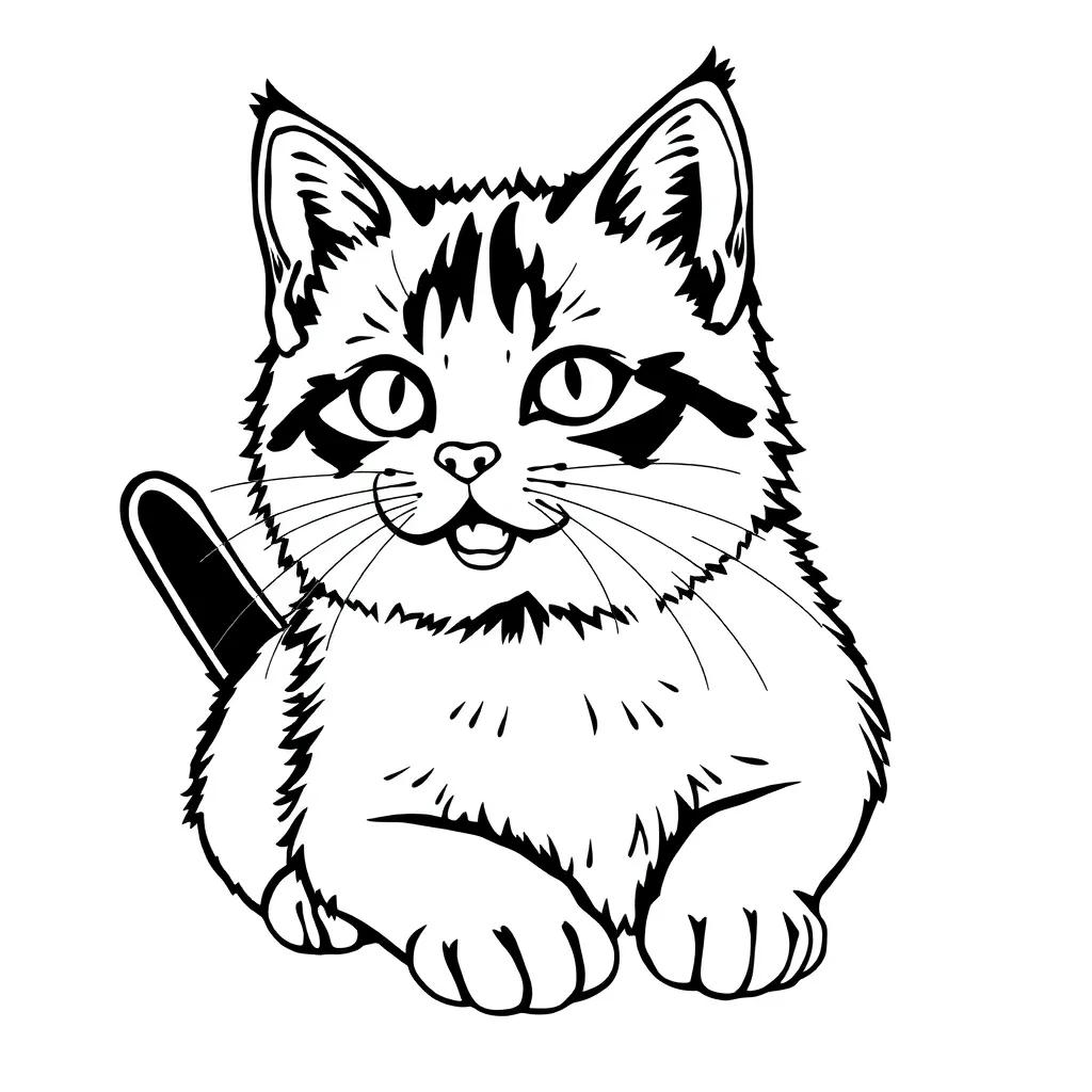Kitty Cat Printable Coloring Pages