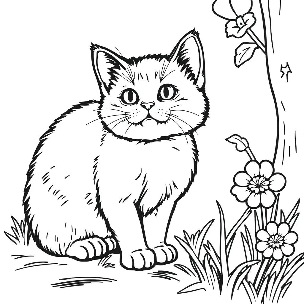 Kitty Pictures Coloring Pages