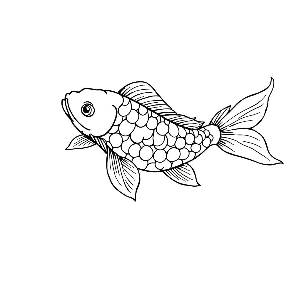 Koi Fish Coloring Pages