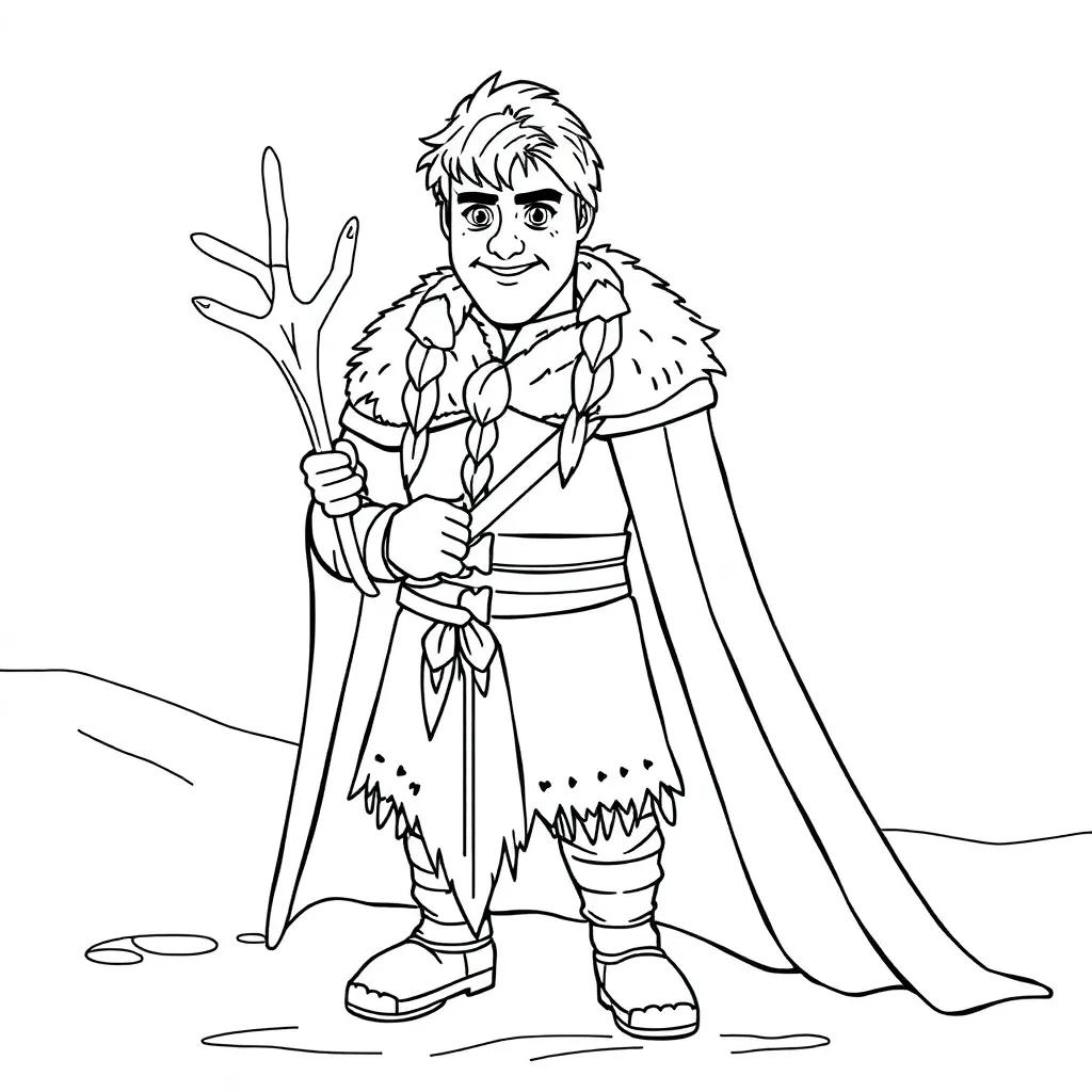 Kristoff Frozen Coloring Pages
