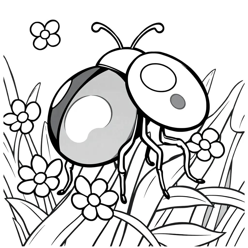 Ladybug Cartoon Coloring Pages