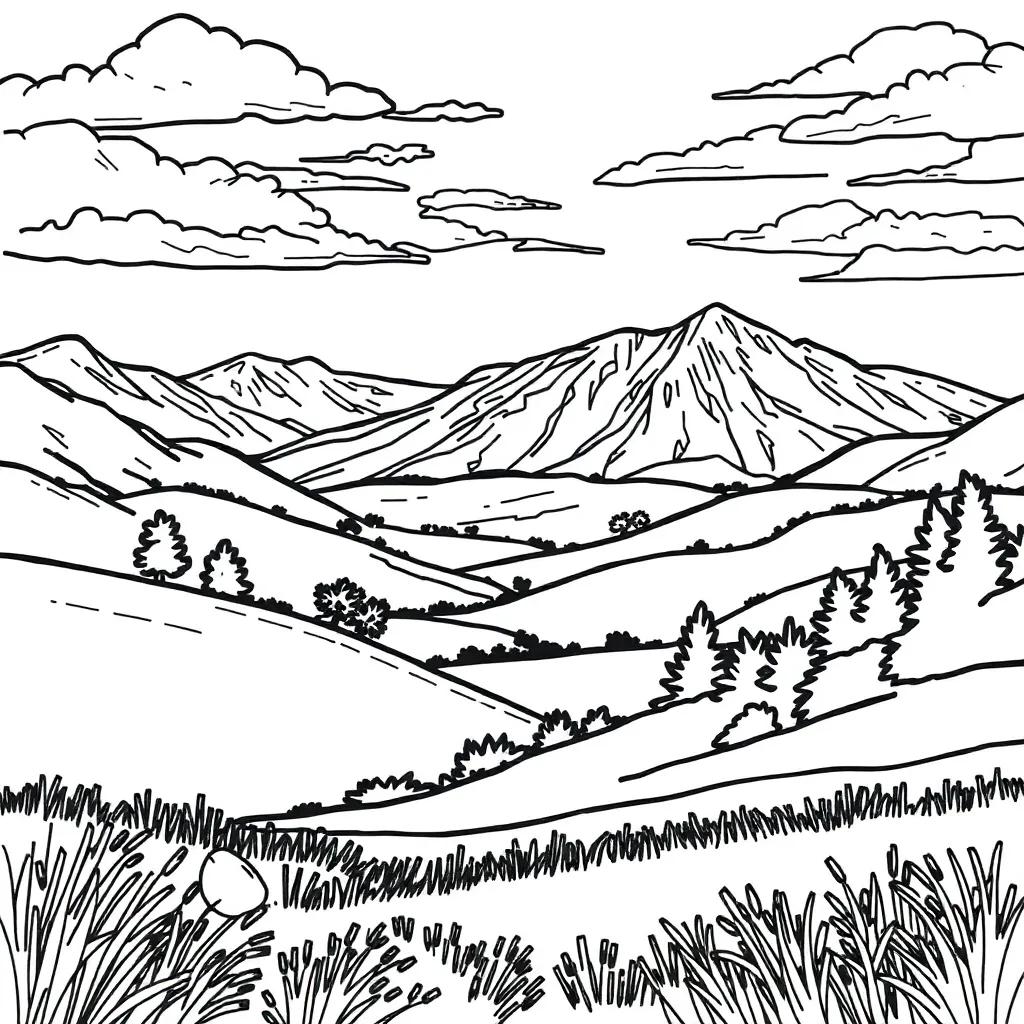 Landscape Coloring Pages Free