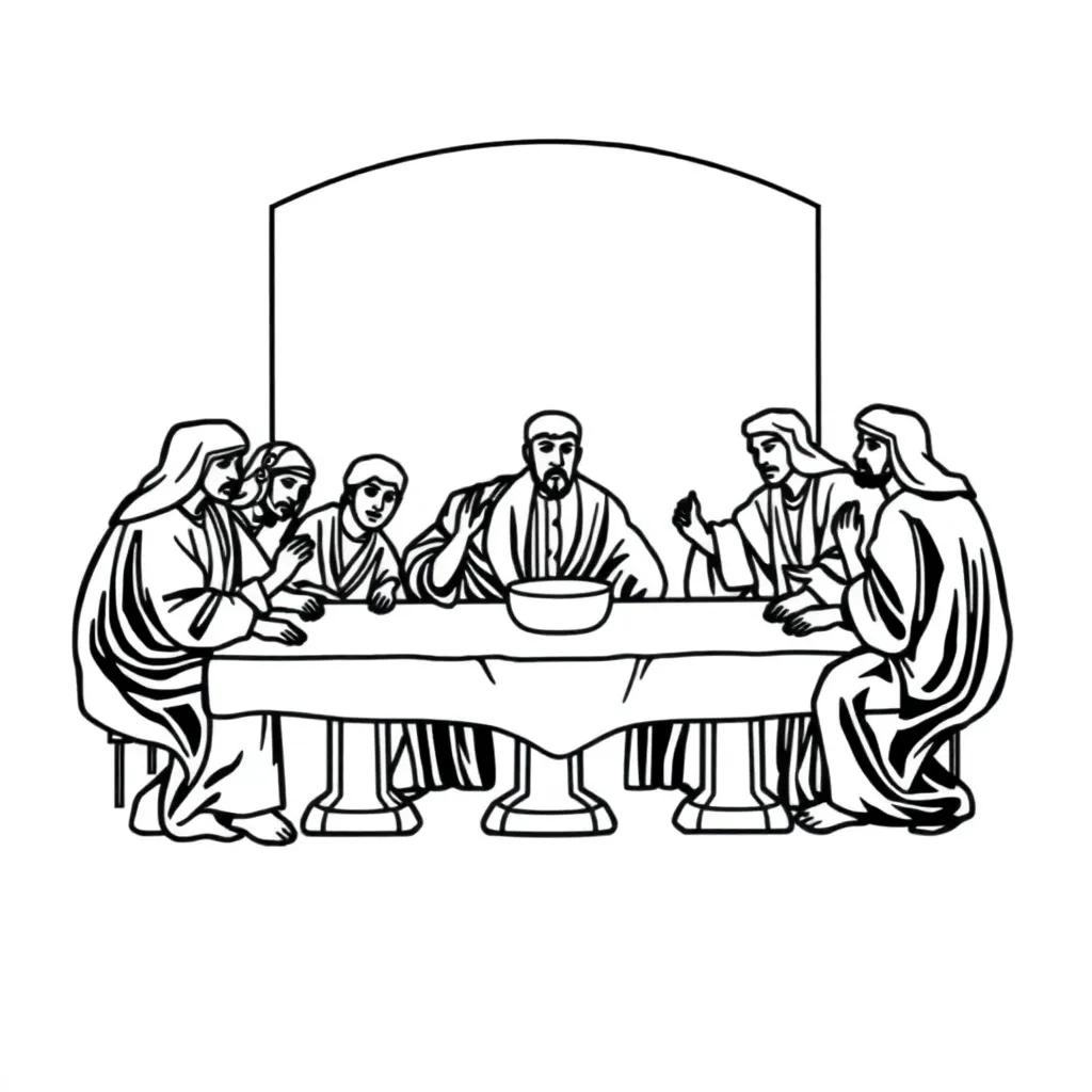 Last Supper Coloring Pages