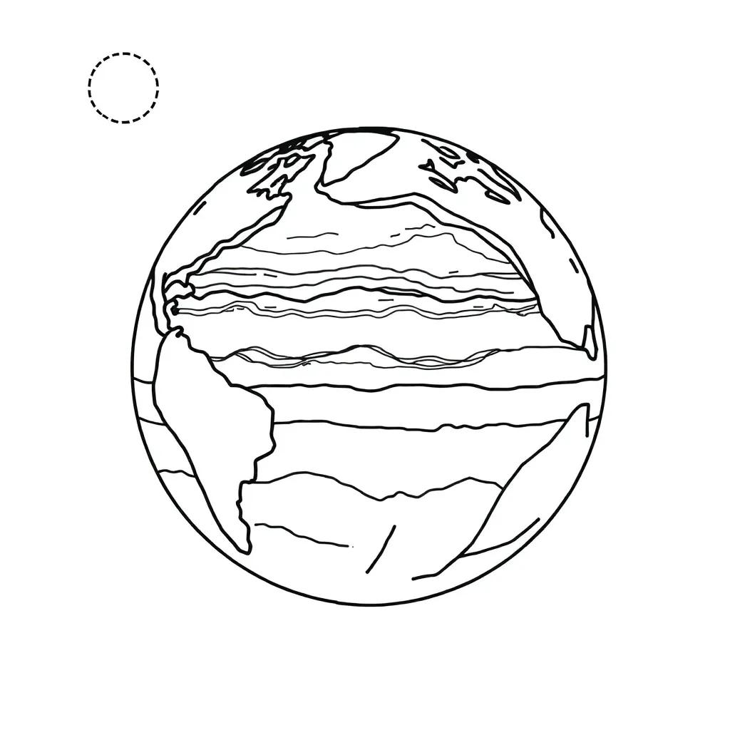 Layers Of Earth Coloring Page