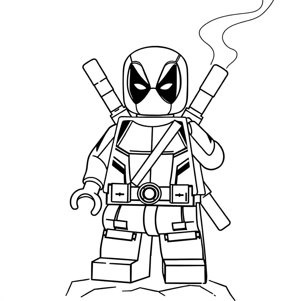 Lego Deadpool Coloring Pages