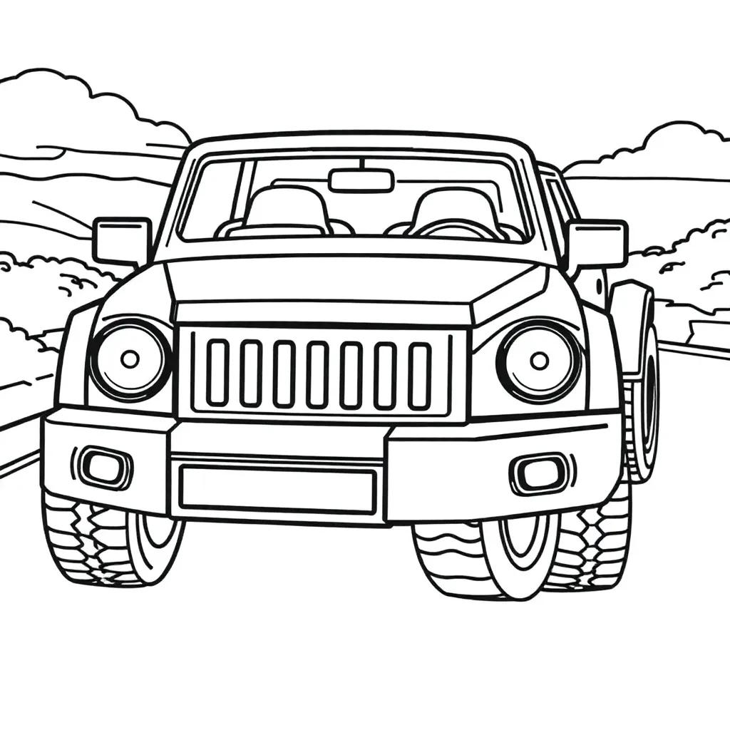 Lego Car Coloring Page