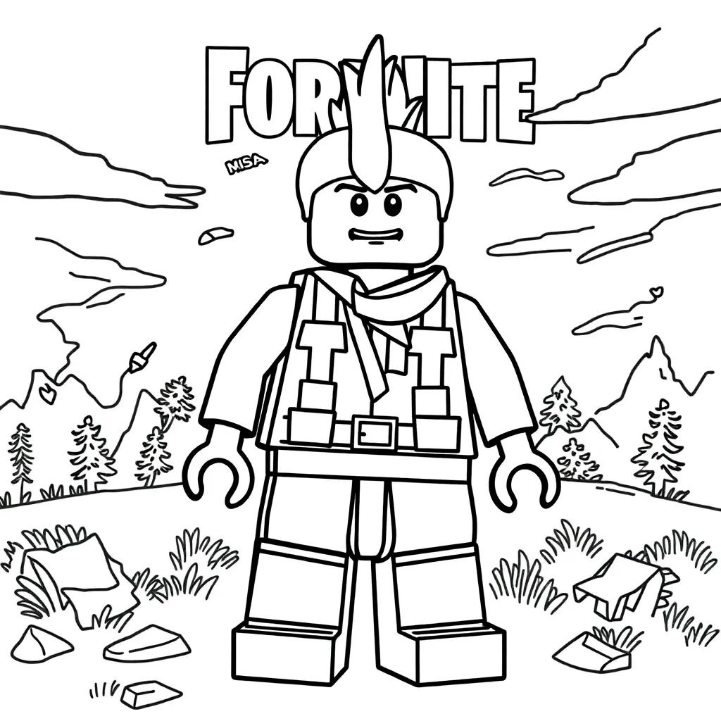 Lego Fortnite Coloring Pages