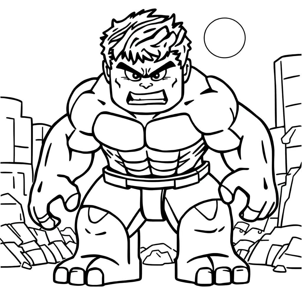 Lego Hulk Coloring Pages
