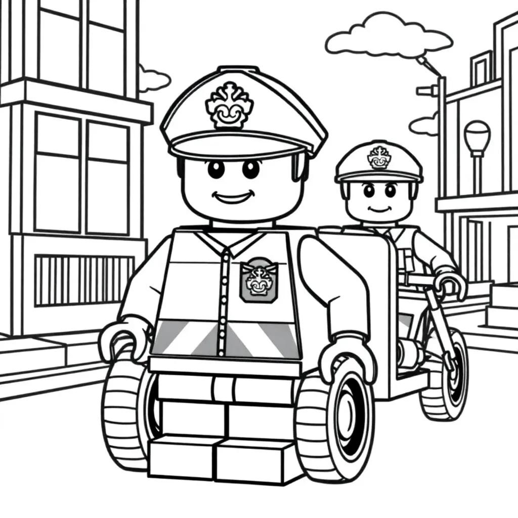 Lego Police Coloring Pages