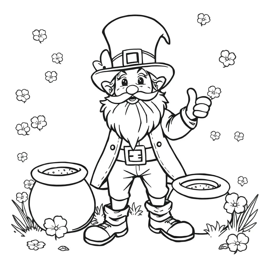 Leprechaun Free Coloring Pages