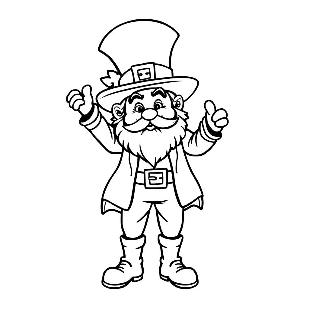 Leprechaun Coloring Page Printable