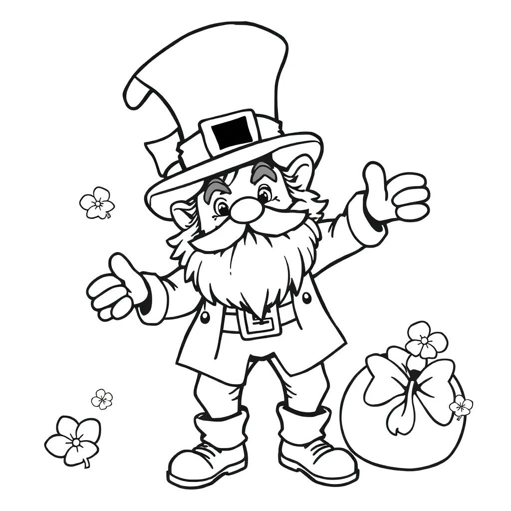 Leprechaun Coloring Pages Free