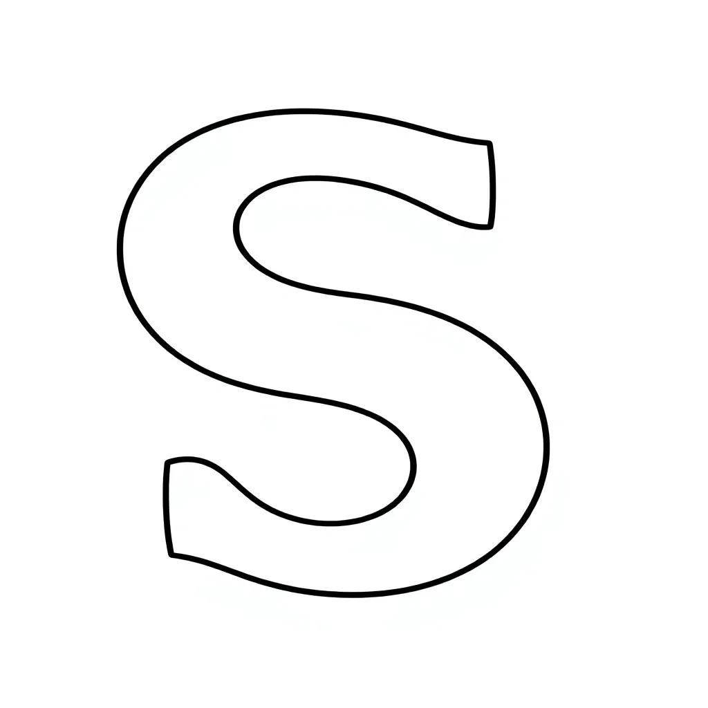 Letter S Coloring Page