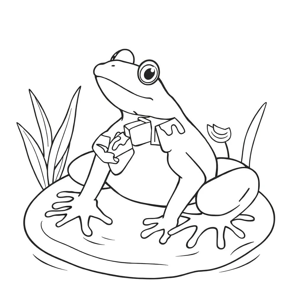 Life Cycle Of Frog Coloring Page