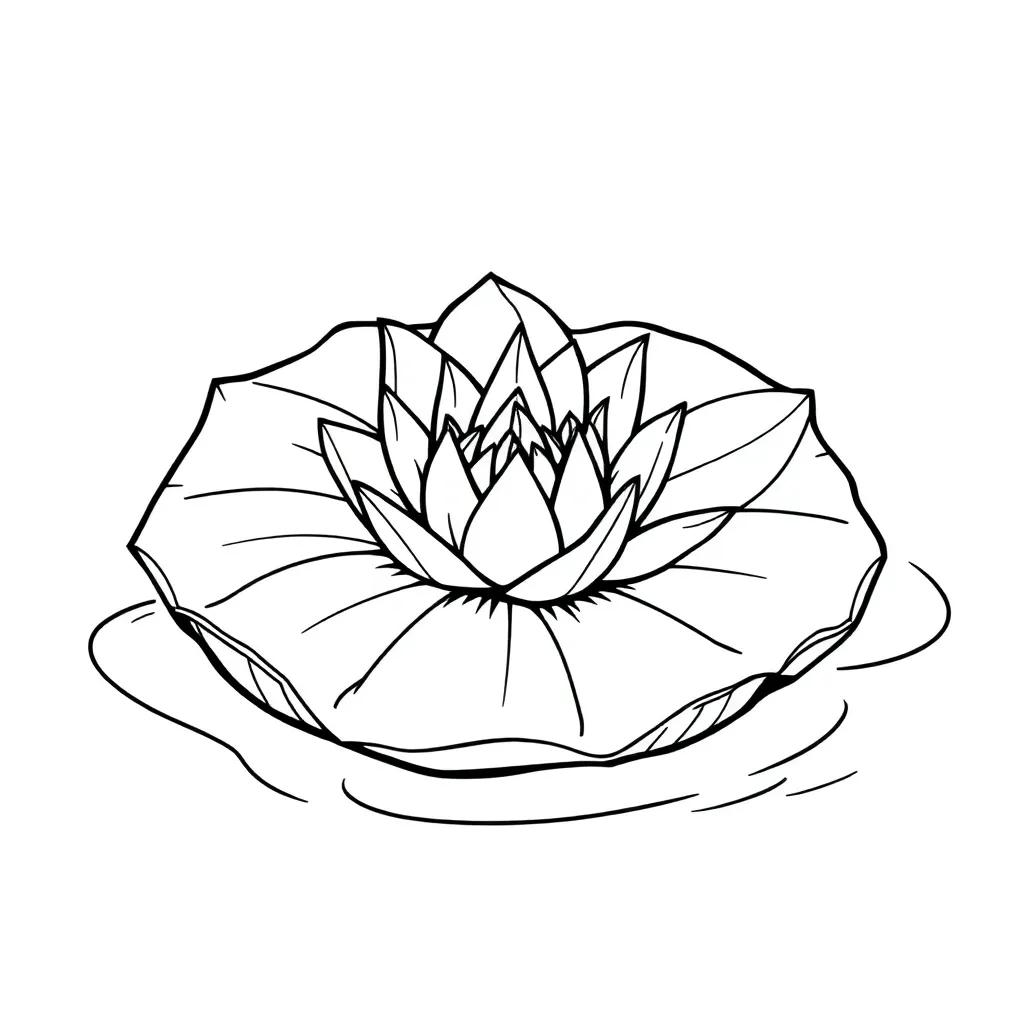 Lily Pad Coloring Page