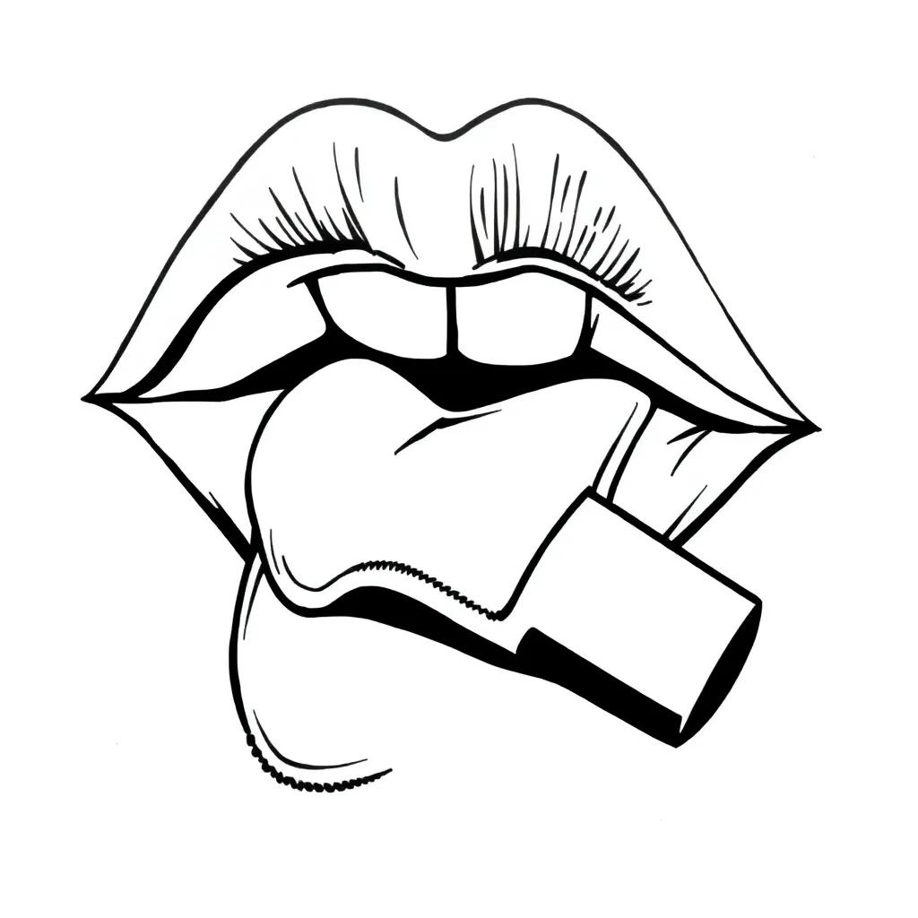 Lip Gloss Coloring Page