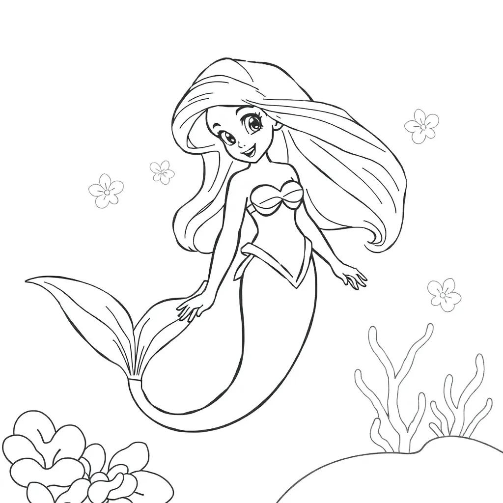 Little Mermaid Printable Coloring Pages