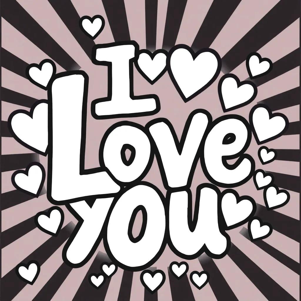 I Love You Printable Coloring Pages